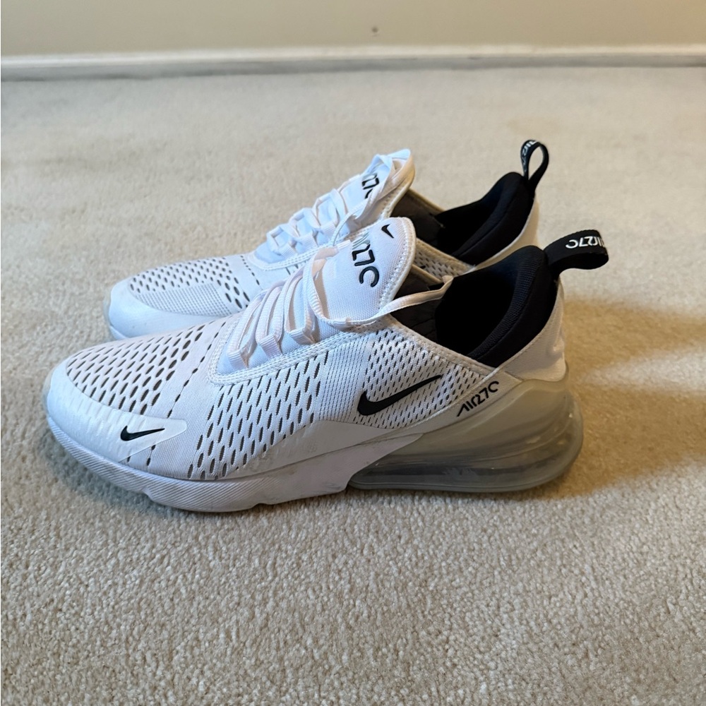 Nike Air Max 270 White and Black Sneakers